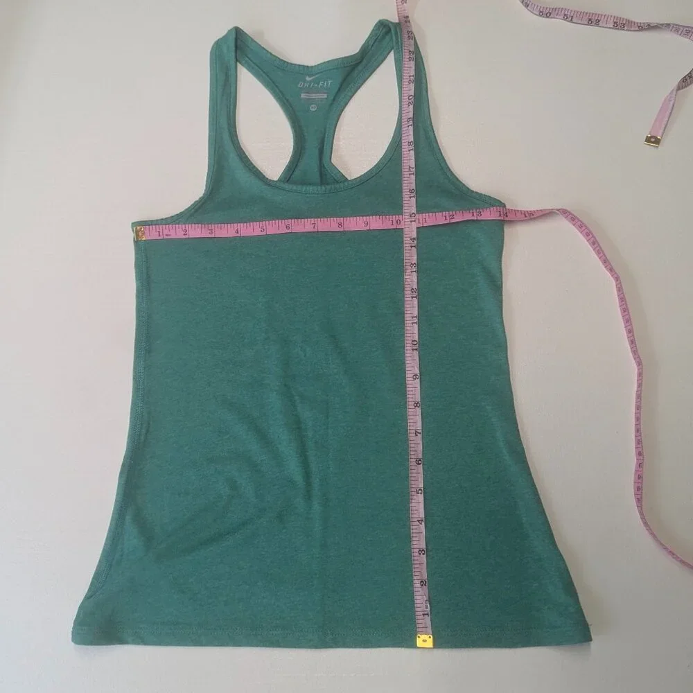 Nike Dri-Fit Size XS Green Racer Back Tank Top